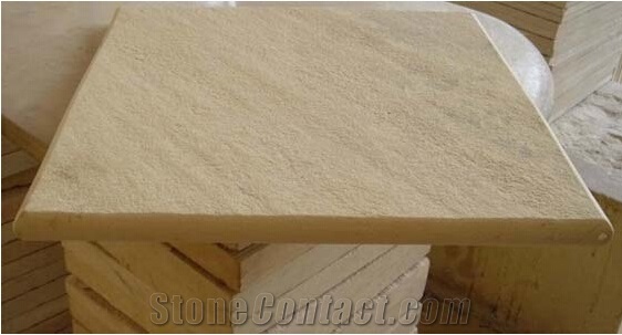 Quarry Owner Chinese Factory Teakwood Sandstone Pool Coping, Teakwood Yellow Sandstone Pool Coping