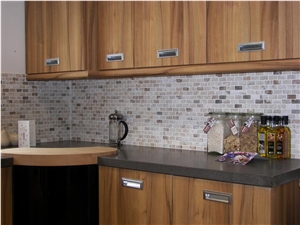 Saraystone Traonyx Travertine Tumbled Brick Mosaic Kitchen Backsplash, Multicolor Travertine Turkey Mosaic