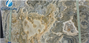 Sunset Cloud Onyx Slabs, Multicolor Onyx Tiles & Slabs Turkey