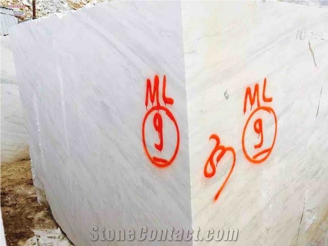 Volakas Diagonal and Volakas flower type Marble Blocks