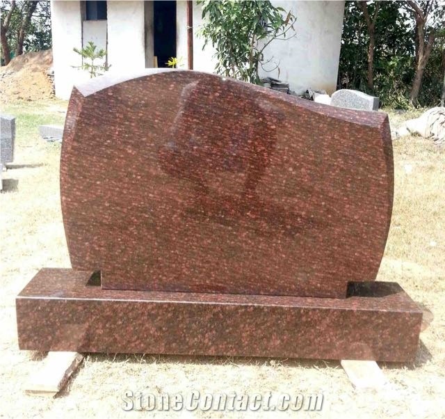 Cats Eye Granite Monument, Red Granite Tombstone