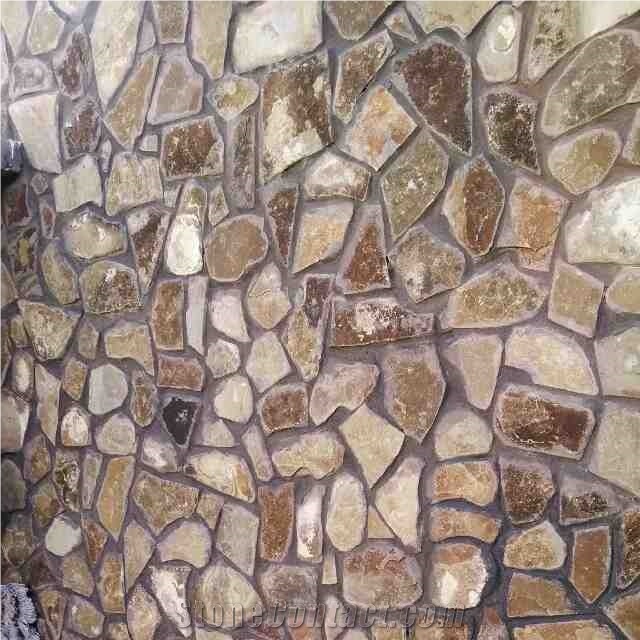 Multicolor Quartzite Coahuila Stone, Flagstones, Random Flagstone