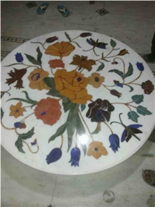 Marble Inlay Table Top Pitra Dura Marble Inlay