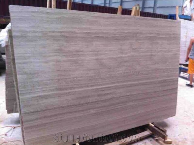 White Wood Marble Slabs & Tiles