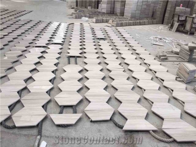 White Wood Marble Slabs & Tiles