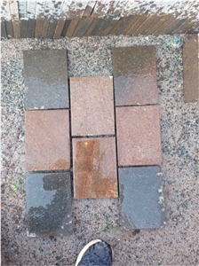 Natural Porphyry Stone Cobbles, Pavers