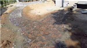 Natural Porphyry Stone Cobbles, Pavers