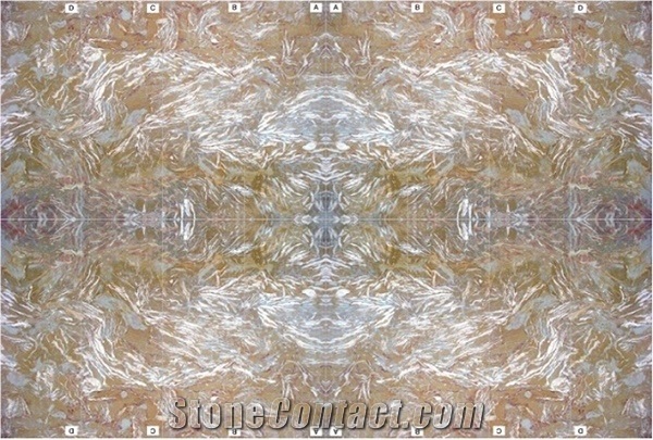 Golden Rriver Marble Slabs, Italy Gold Marble
