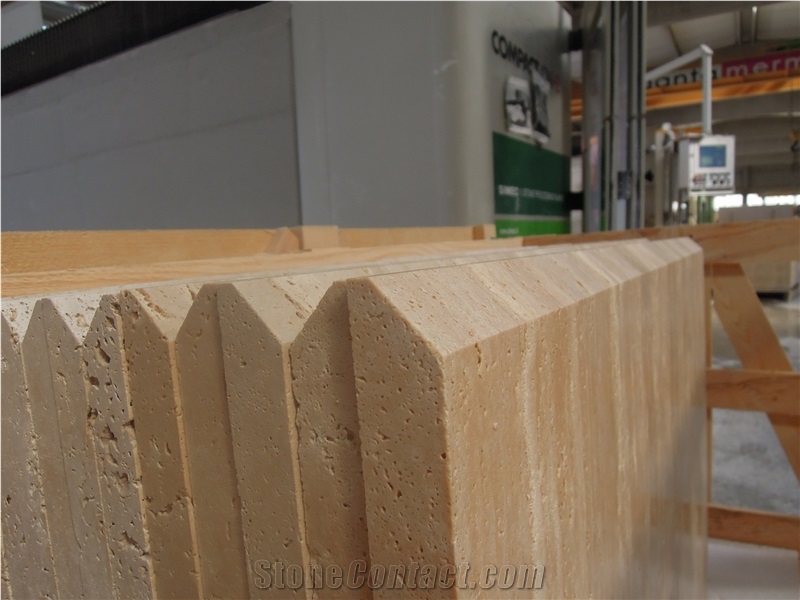 Veincut Travertine Big Tiles, Project Size
