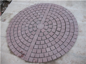 Porphyry Red Cobble Patio Porphyry Red Cobble Patio
