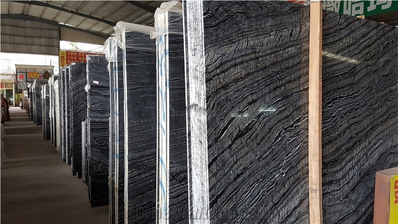 Black Wood Marble Slab,Black Forest Marble Tile