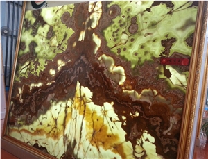 Bookmatching Onyx Stone Slab,Luxury Stone Panel Bookmatching Onyx Stone Slab,Luxury Stone Panel