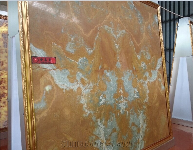 Bookmatching Onyx Stone Slab,Luxury Stone Panel