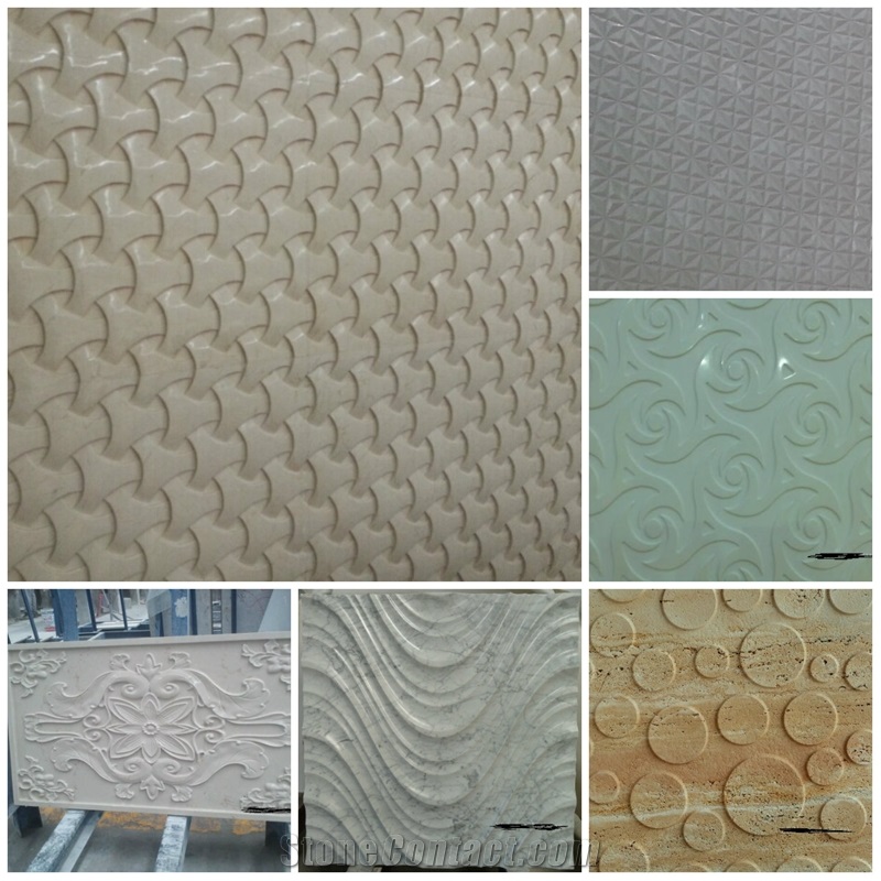 Marble 3d Cnc Wall Panel,Sculpture Stone Tile