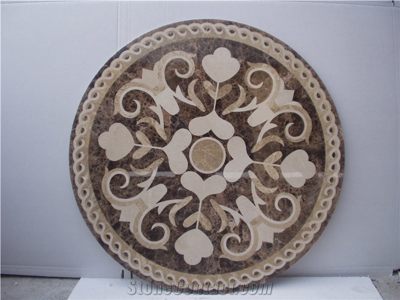 Marble Stone Waterjet Medallion Pattern Tile