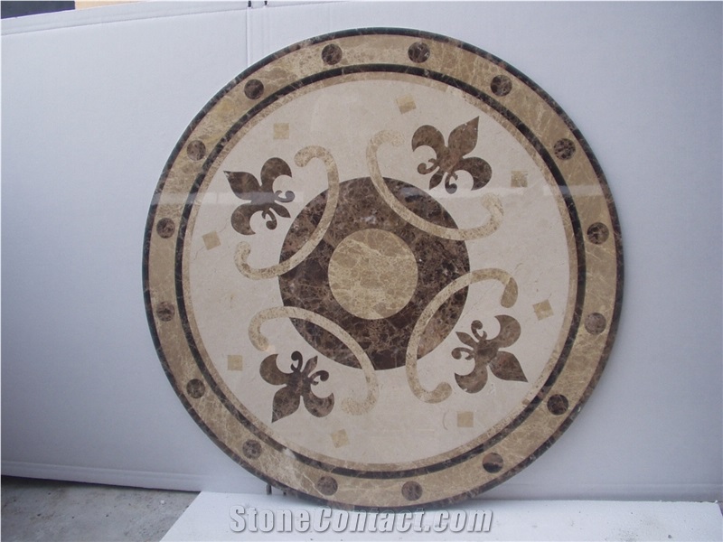 Marble Stone Waterjet Medallion Pattern Tile