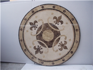 Marble Stone Waterjet Medallion Pattern Tile