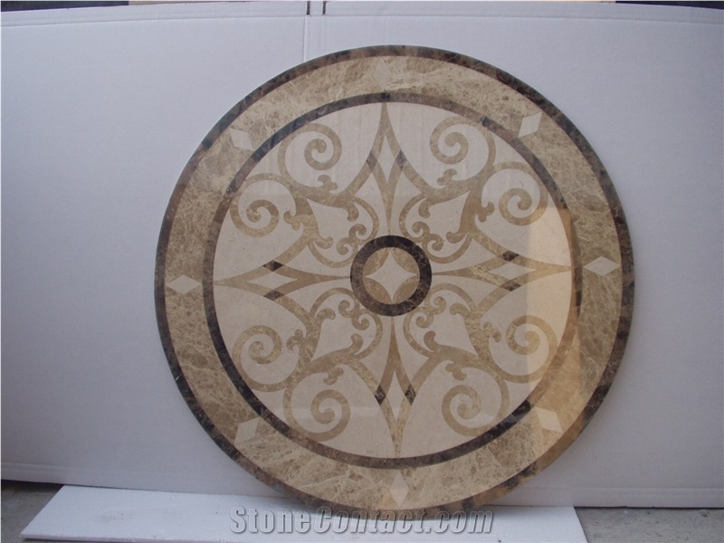 Marble Stone Waterjet Medallion Pattern Tile