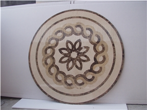 Marble Stone Waterjet Medallion Pattern Tile