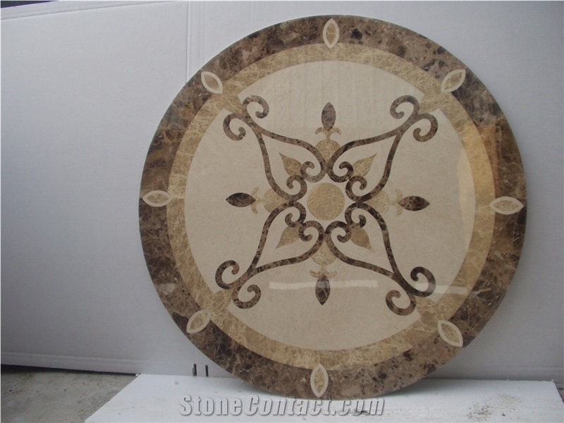 Marble Stone Waterjet Medallion Pattern Tile