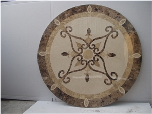 Marble Stone Waterjet Medallion Pattern Tile