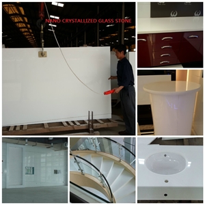 White Nano Crystal Glass Slab,Nano White Stone