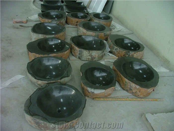 Oval Pebble Wash Basin for Bathroom