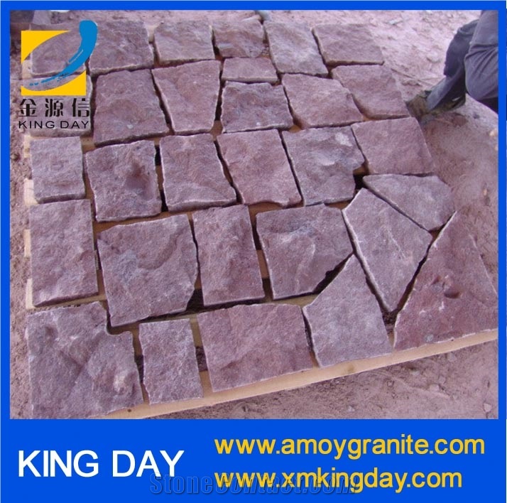 Red Porphyry Cube,Red Porphyry Cobble Stone