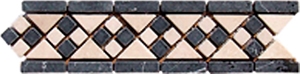 Wave Pattern Marble Mosaic Border