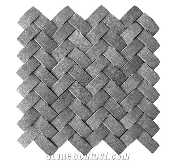 Andesite Basketweave Mosaic Tile for Wall