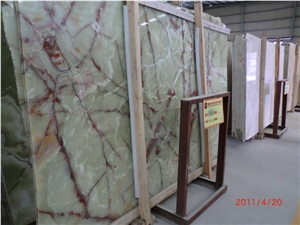 Bamboo Onyx Slab, Iran Green Onyx Slab,Walling