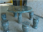 Exterior Furniture, Green Granite Bench Tops