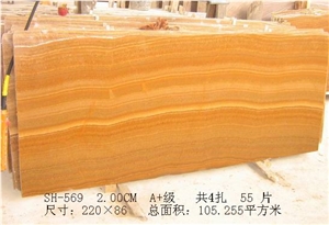 Wood Grain Yellow, Wooden Yellow Marble Slabs