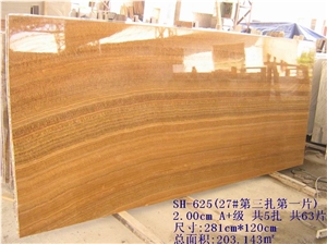 Wood Grain Yellow, Wooden Yellow Marble Slabs