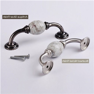 Cabinet Knobs Pulls,White Galaxy Granite Furniture Handle