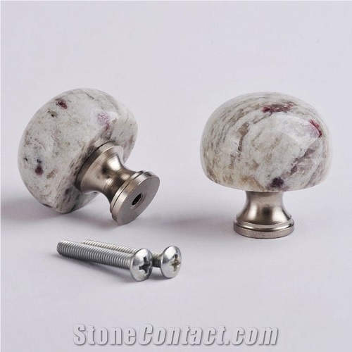 Cabinet Knobs Pulls,White Galaxy Granite Furniture Handle