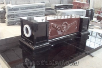 Black & Red Monument & Tombstone & Gravstone