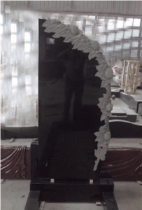China Black Rose Carving Tombstone, Monument