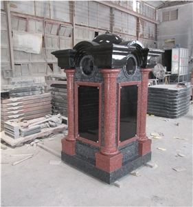 China Red Granite Cross Monument, Tombstone