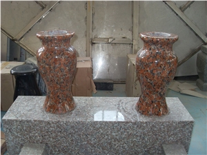 Red Color Vases, Monumental/Memorial Accessories