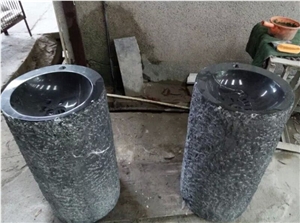 Black Marquina Pedestal Sinks, Black Marble Basins Black Marquina Pedestal Sinks, Black Marble Basins