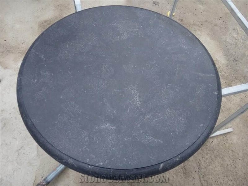 Blue Limestone Table Top, Stone Round Table