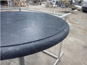 Blue Limestone Table Top, Stone Round Table
