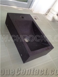 China Limestone Bathroom Wash Basin Wall-Hung Sink
