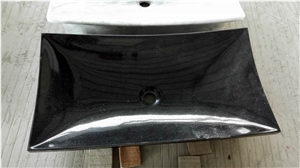 Shanxi Black Granite Bathroom Square Wash Basin