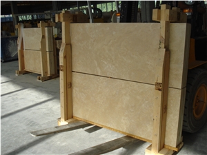 Ivory Travertine Crosscut Tile 100x100x2 90x90x2