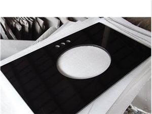 Absolute Black Granite Vanity Top, Pure Black