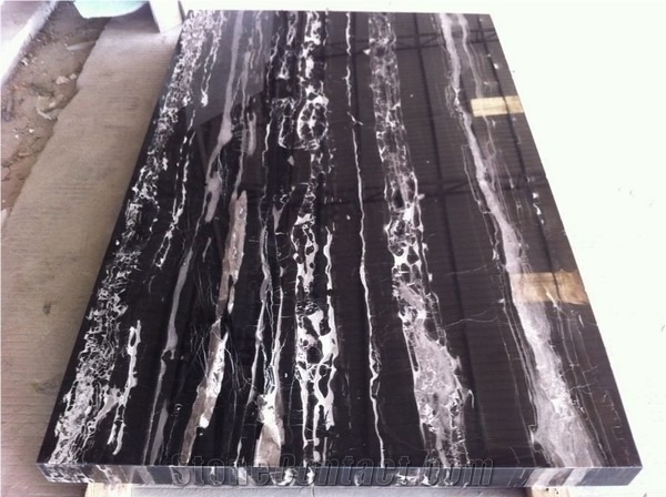 Silver Dragon Marble,Black Portoro Marble Slab