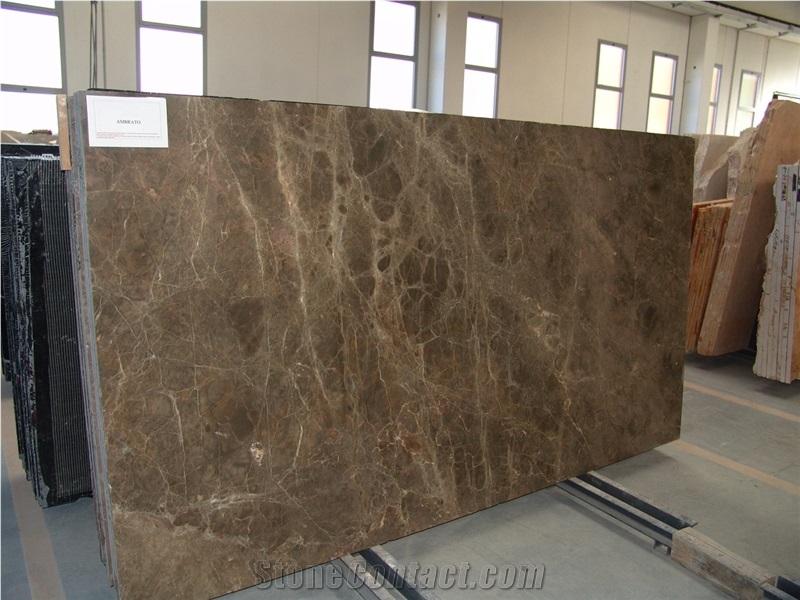 Ambrato Marble Slabs, Italy Brown Marble