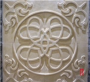 Iran Cream Limestone 3d Cnc Wall Decor